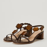 Gianvito Rossi 45 appliquéd studded leather thong sandals