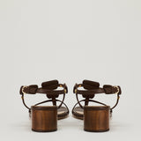 Gianvito Rossi 45 appliquéd studded leather thong sandals