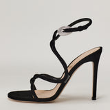 Gianvito Rossi Jungle Mamba 105 suede sandals