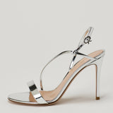 Gianvito Rossi Manhattan mirrored leather sandals