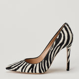 Gianvito Rossi Gianvito zebra-print calf hair pumps