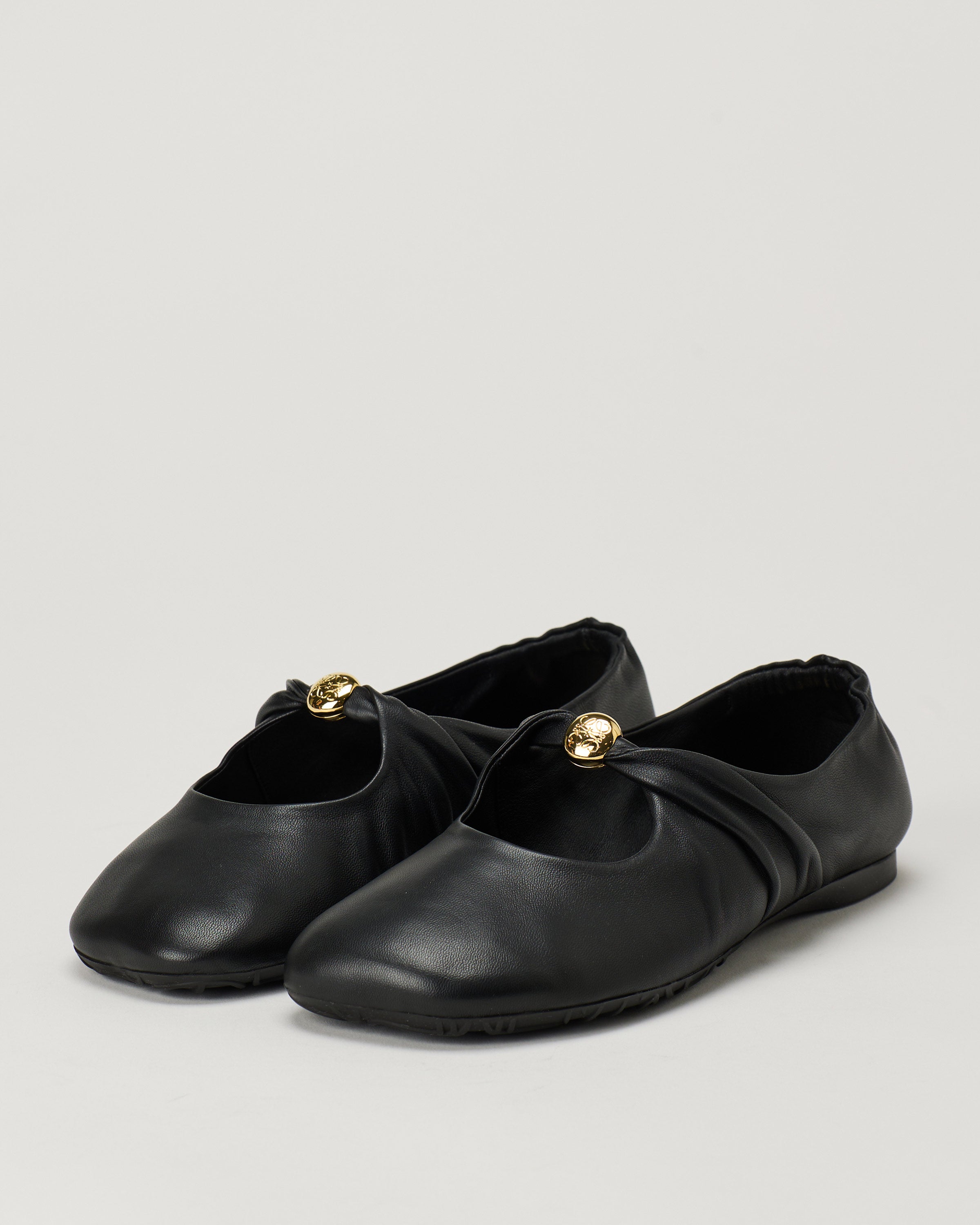 Loewe Pbble soft leather ballerinas – Luisa World