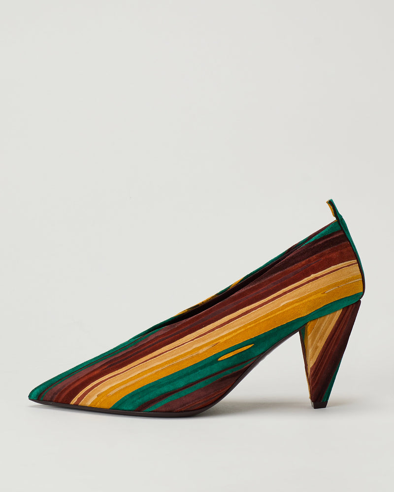 Loewe Origami suede pumps