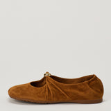Loewe Pebble soft suede ballerinas