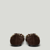 Valentino Garavani Rockstud suede ballet flats