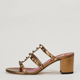 Valentino Garavani Bowow metallic leather platform sandals