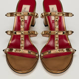 Valentino Garavani Bowow metallic leather platform sandals