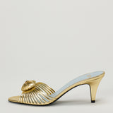 Valentino Garavani Royal 75 metallic leather mules