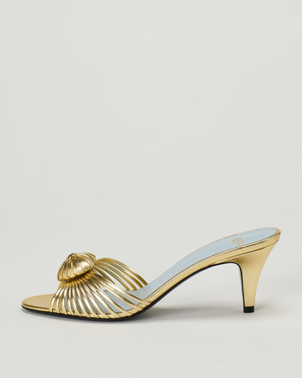 Valentino Garavani Royal 75 metallic leather mules