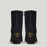 Valentino Garavani Suede fawcette ankle boots 75