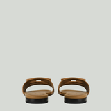 Fendi Baguette leather slides