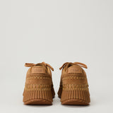 Chloé Nama hand-stitched suede sneakers
