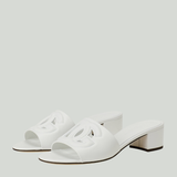 Dolce & Gabbana Logo leather mules
