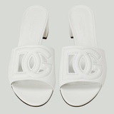 Dolce & Gabbana Logo leather mules