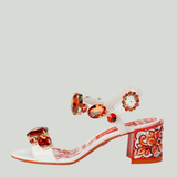 Dolce & Gabbana Stone-embroidered leather sandals