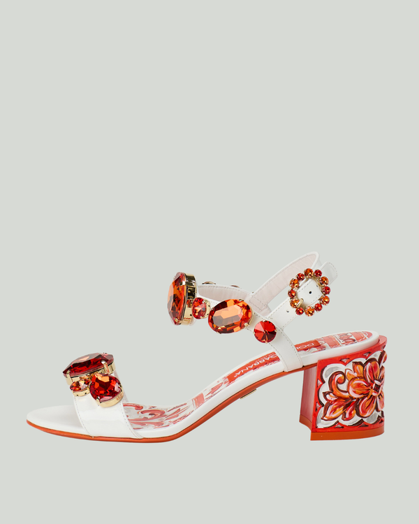 Dolce & Gabbana Stone-embroidered leather sandals