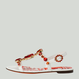 Dolce & Gabbana Stone-embroidered leather sandals
