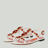 Dolce & Gabbana Stone-embroidered leather sandals