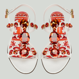 Dolce & Gabbana Stone-embroidered leather sandals