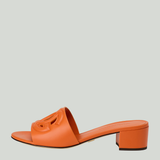 Dolce & Gabbana Logo leather mules