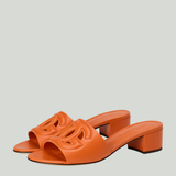 Dolce & Gabbana Logo leather mules