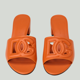 Dolce & Gabbana Logo leather mules