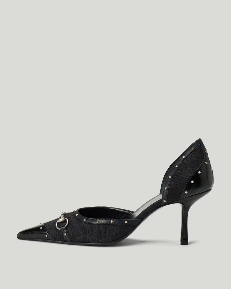 Gucci Horsebit GG jacquard pumps
