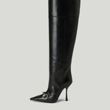 Gucci Boulevard Horsebit leather knee boots