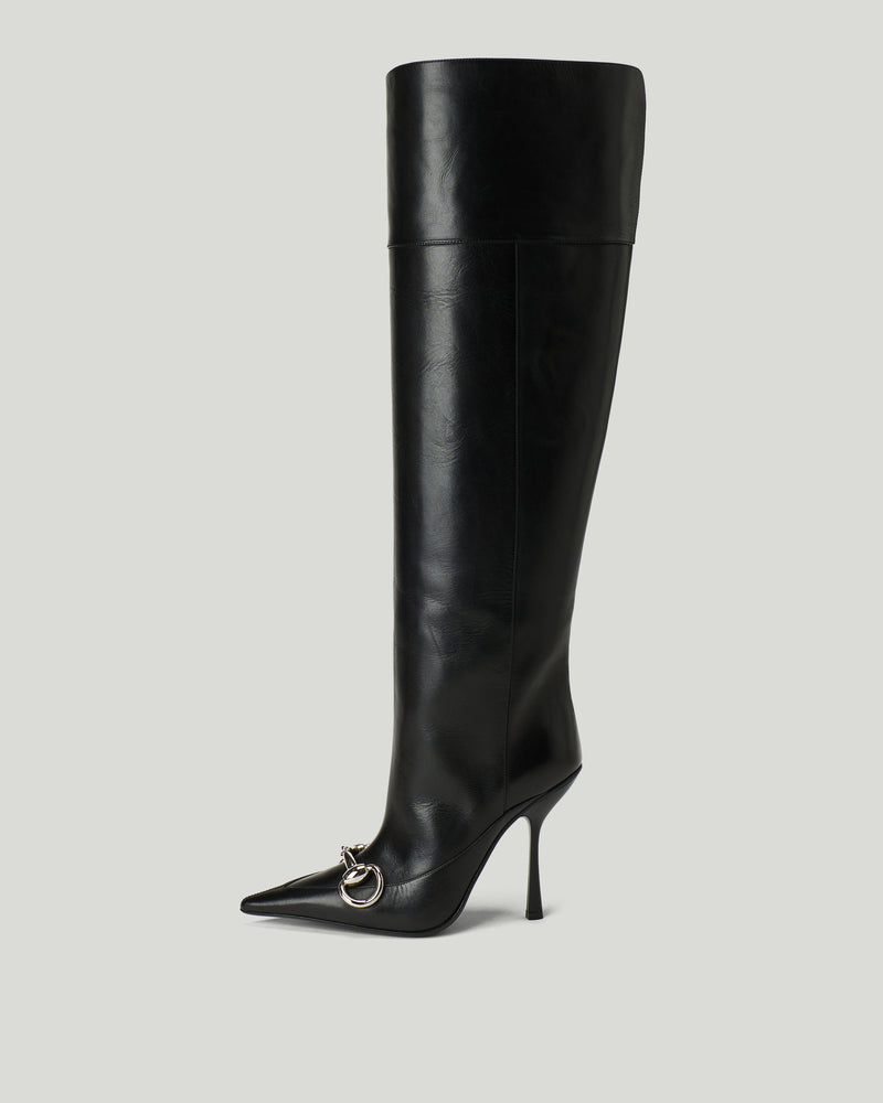 Gucci Boulevard Horsebit leather knee boots
