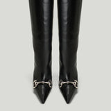 Gucci Boulevard Horsebit leather knee boots