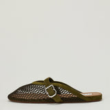 Alaïa Fishnet flat mules