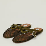 Alaïa Fishnet flat mules