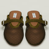 Alaïa Fishnet flat mules