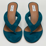 Alaïa Suede heel thong mules