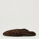 Alaïa Neo Vienne perforated suede ballet flats