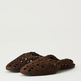 Alaïa Neo Vienne perforated suede ballet flats