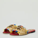 Dolce & Gabbana Raffia flat slides
