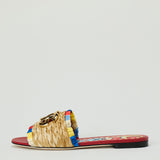 Dolce & Gabbana Raffia flat slides