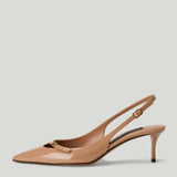 Dolce & Gabbana DG patent-leather slingback pumps
