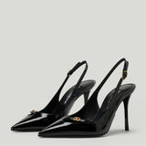Dolce & Gabbana logo slingback pumps