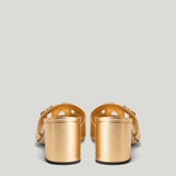 Dolce & Gabbana Crystal metallic mules