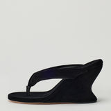 Balenciaga Gaeta 90 velvet wedge sandals