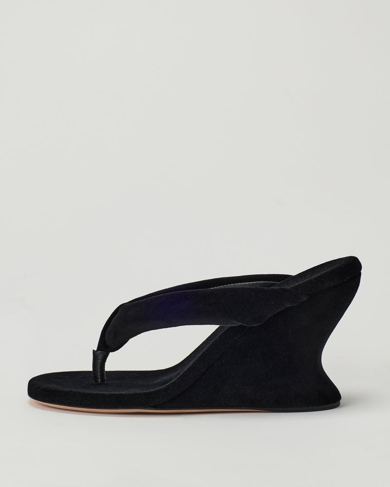 Balenciaga Gaeta 90 velvet wedge sandals