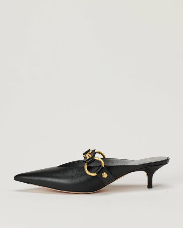Balenciaga City embellished leather mules