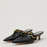 Balenciaga City embellished leather mules