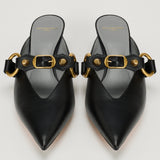 Balenciaga City embellished leather mules