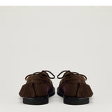 JW Anderson Ruffled suede boat shoes