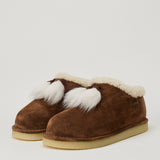 Miu Miu Suede shearling-lined loafers