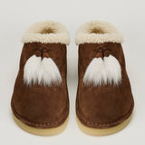 Miu Miu Suede shearling-lined loafers