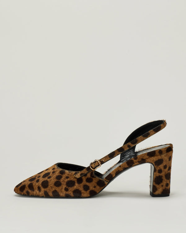 Herbert Levine Ask Around calf hair slingback pumps